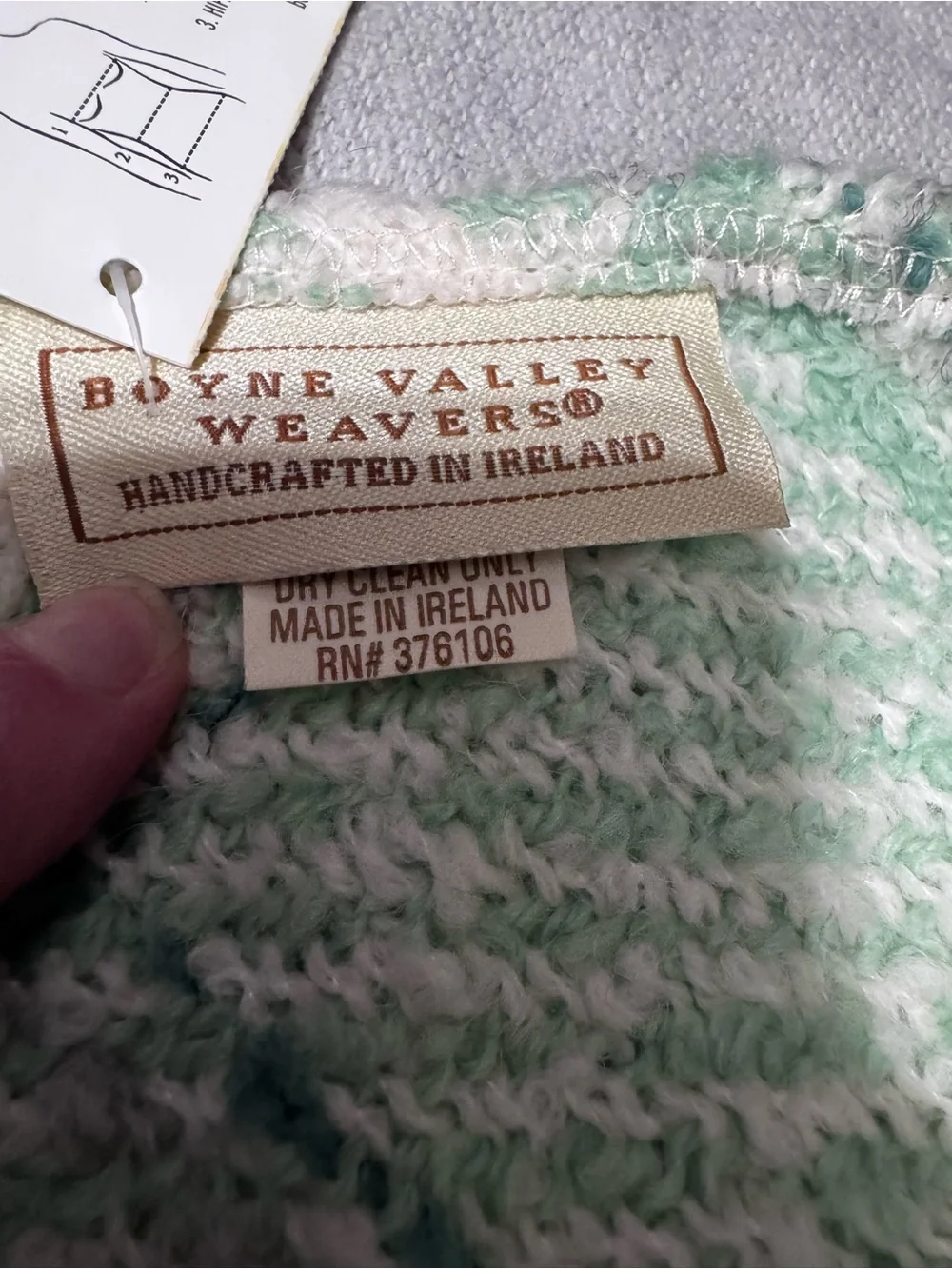 Soft Plaid Fringe Wrap Scarf - Mint Green